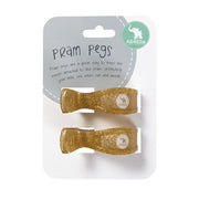 All4 Ella Pram Pegs.  Fluro Pink 2 peg set