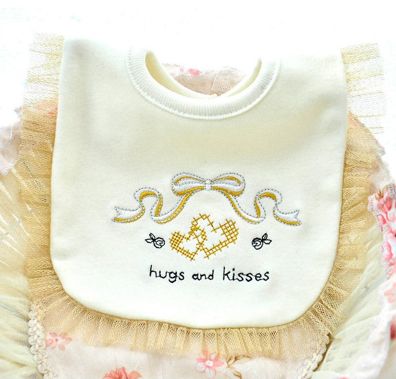 5 pieces/pack baby girl bibs soft princess pink style baby cotton bandana bibs