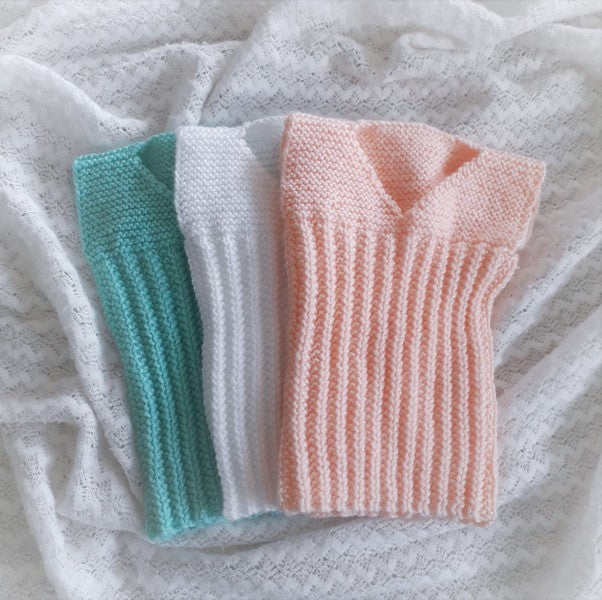 Newborn to  3mths Handknitted Singlets