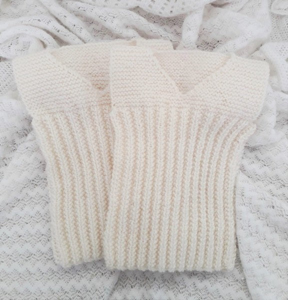 Merino Handknitted Cream Singlets 3 to 6 months