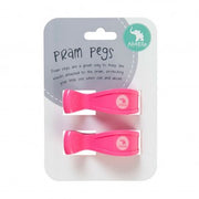 All4 Ella Pram Pegs.  Fluro Pink 2 peg set
