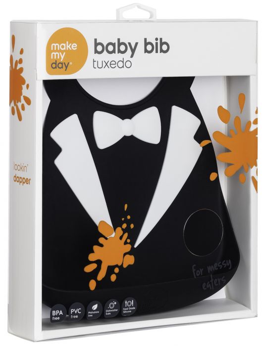 Make My Day Tuxedo Bib