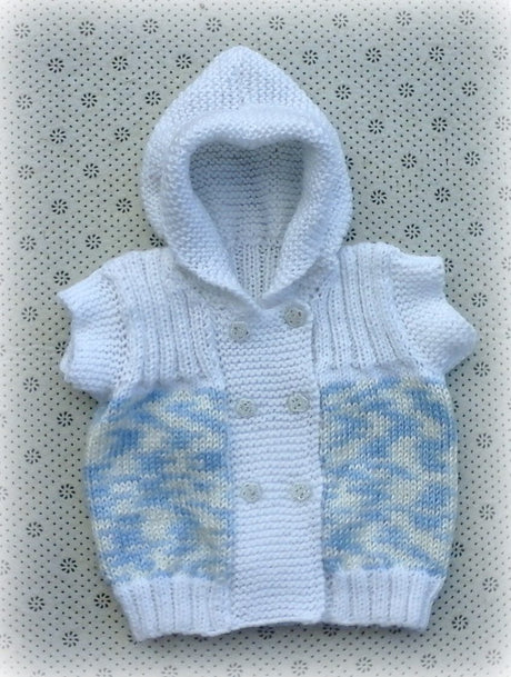 Hand Knitted Hoodie, 3-6 mths