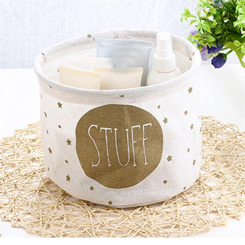 Cotton Linen Baby Organiser or Baby Shower Gift Basket