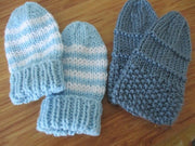 Hand Knitted Mittens, 4 colours