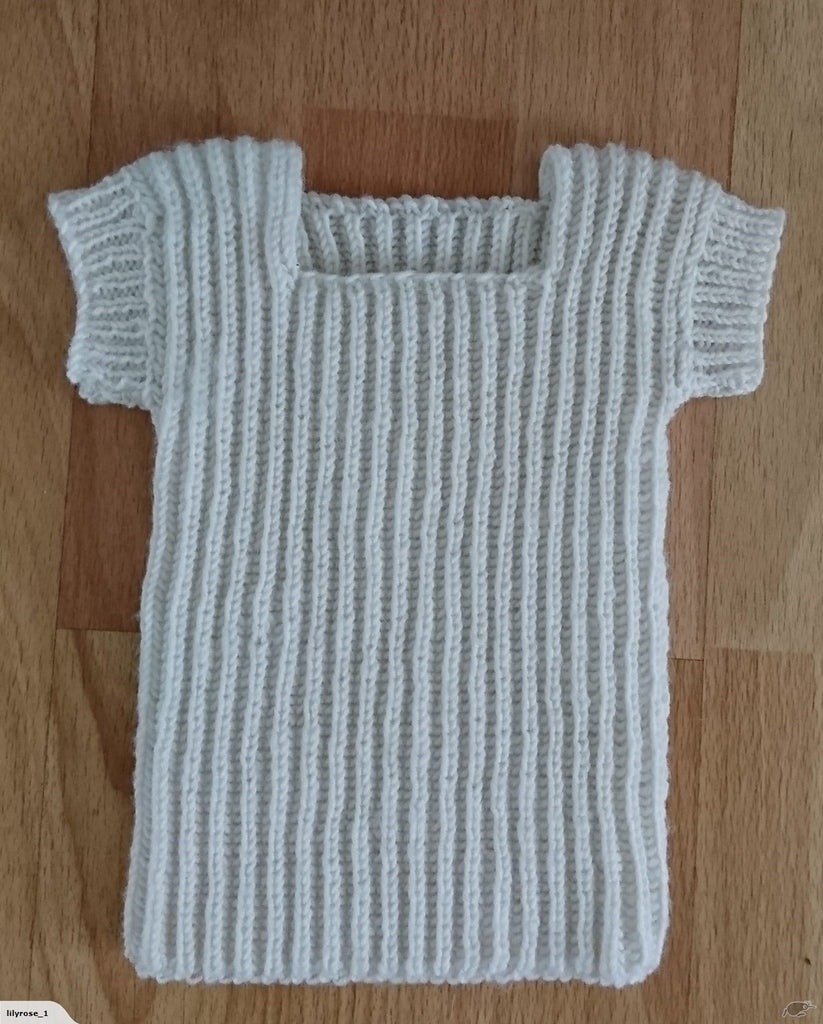 Lilyrose's Baby Merino Singlet/Vest 0-6 mths. Also Available in Prem Baby