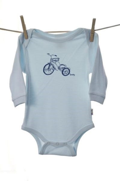 Snooky Long Sleeve Body Suit with Blue Trike Motif