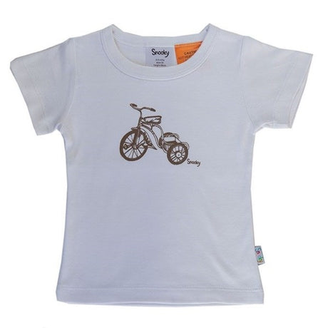 Snooky T shirt With Choc Trike Motif White/Pink/Blue