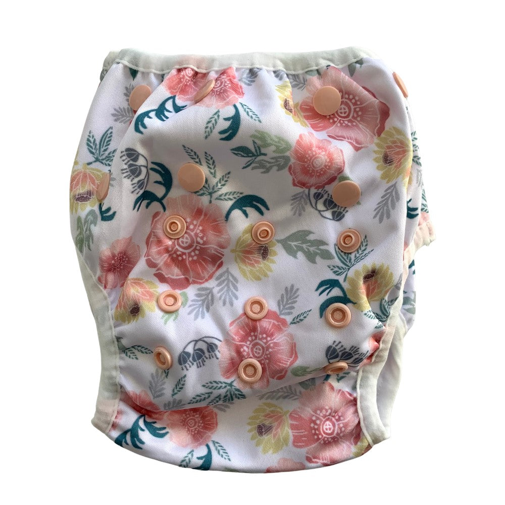 Bear and Moo,  Vintage Floral, Swim Nappy