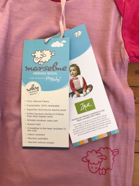 Marselme Merino Long Sleeve Onesie, sizes XOXO Baby NZ