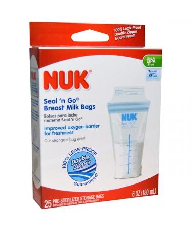 Nuk Seal'n Go Milk Bags
